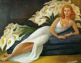Diego Rivera Famous Paintings - Portrait of Natasha Zakolkowa Gelman